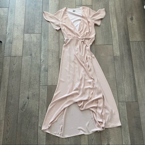 Show Me Your MuMu Sophia Wrap Dress Dusty Blush - Picture 6 of 14